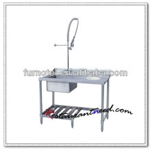 K146 Dish Clearing Table Top Dishwasher Mesa de lavaplatos de acero inoxidable